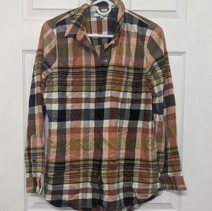 Madewell plaid boyfriend button down.